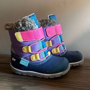 See Kai Run Toddler Girl 6C Purple Pink Yellow Winter Boots ❄️
